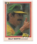 Autographed 1981 Donruss baseball card # 479 BILLY MARTIN Oakland A&#39;s - $45.00