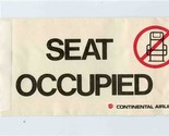 Continental Airlines Unused Motion Discomfort / Barf Bag / Seat Occupied  - £21.79 GBP