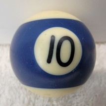 Miniature Pool Ball Small Billiards 1-1/2&quot; Pocket Size 10 BALL BLUE STRIPED - £5.13 GBP