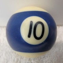 Miniature Pool Ball Small Billiards 1-1/2&quot; Pocket Size 10 BALL BLUE STRIPED - £5.04 GBP