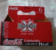 Coca Cola Classic 6-8OZ Bottles Miami Decades of Heat &#39;88-&#39;98 Celebrates Carrier - £2.77 GBP