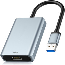 USB to HDMI Adapter,2021 Upgraded Aluminum USB 3.0/2.0 to HDMI Audio Video Conve - £34.23 GBP