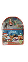 Merry Christmas My Mini Busy Books Includes 4 Figurines &amp; Playboard Stor... - £14.93 GBP