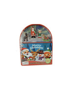 Merry Christmas My Mini Busy Books Includes 4 Figurines &amp; Playboard Stor... - £15.27 GBP