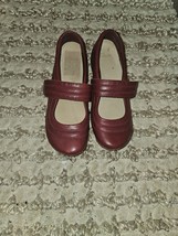 Clarks Active Air Red Mary Jane leather flat shoes size 7 D  EUR 41 US 9 - $27.62