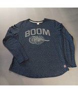 Homage BOOM Hockey T-Shirt Womens Size L Blue Gray Ohio Retro Inspired B... - $363.73 MXN