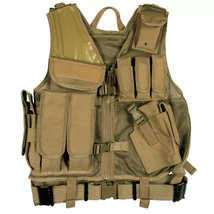 Mach-1 Adjustable Tactical Vest with Slide Buckle &amp; Web Strap - Coyote   - £81.90 GBP