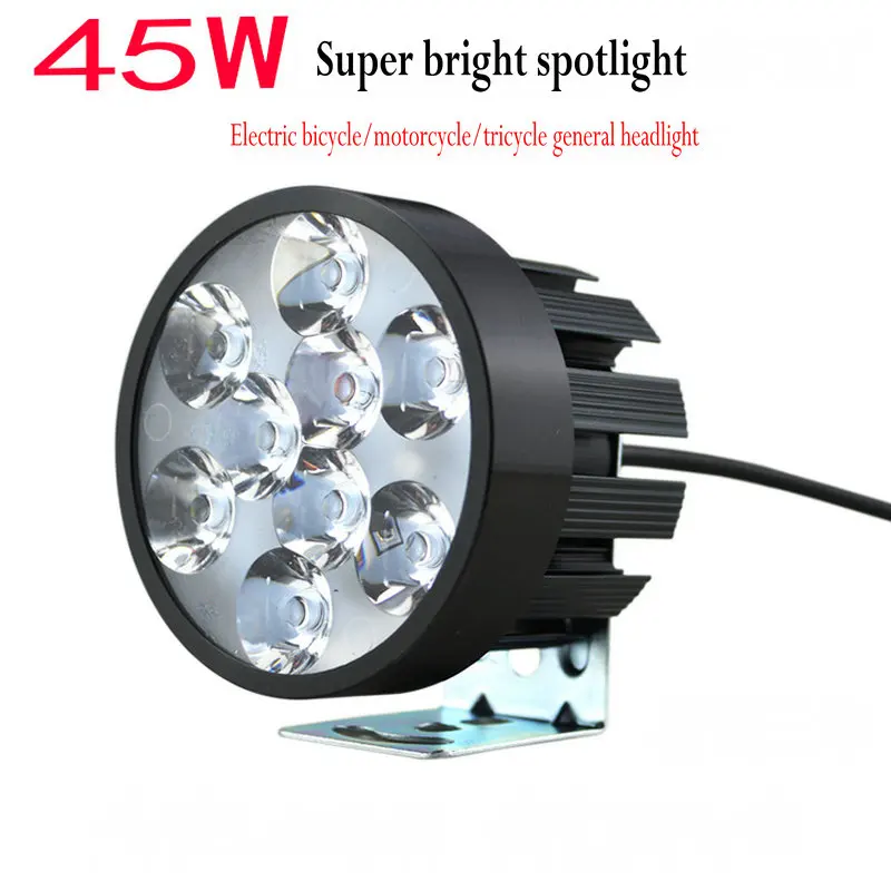 Electric Bicycle LED Headlights Motorcycle Modified Super Bright Spotlig... - £69.71 GBP