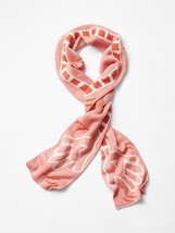 New Gap Kids Girl Sweet Pink Graphic Tickle Hand Heart Knit Cashmere-Like Scarf - £15.02 GBP