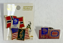 Lot of 2 Lillehammer &#39;94 Olympic Pins - Atlanta 1996/Norsk Hastfest Mino... - £7.71 GBP