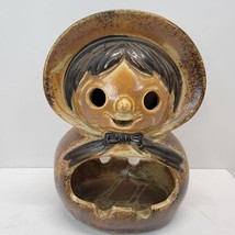 Vintage MCM 1950s 1960s Ceramic Ashtray Pottery Woman Figure Made in Japan - £13.85 GBP