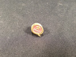 Vintage Gold &amp; Red Colored Fluer De Lis Tie Tack Pin Boy Scouts Q District - £11.87 GBP