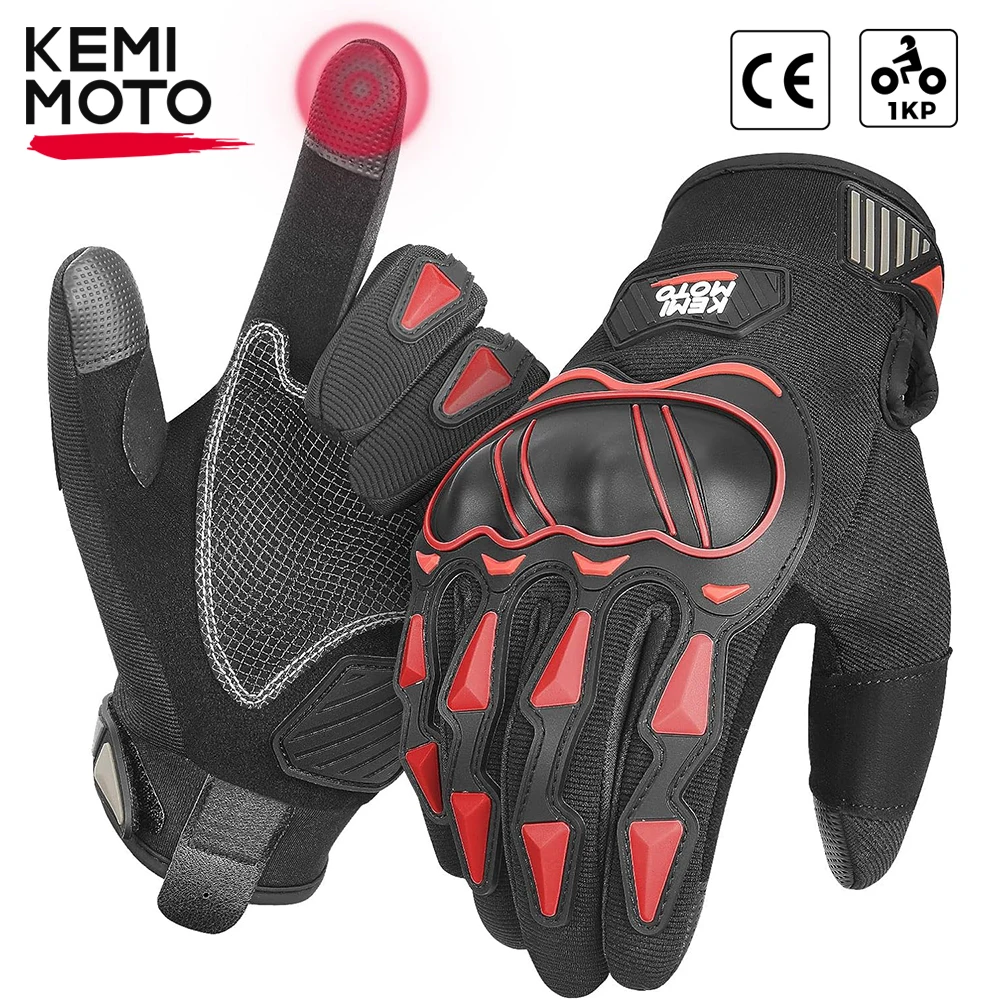 Summer Motorcycle Gloves CE 1KP Riding Gloves Hard Knuckle Touchscreen M... - $21.36+