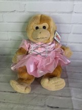 The Bear Factory Monkey Plush Golden Brown Chimpanzee Stuffed Animal Toy Dress - £16.61 GBP