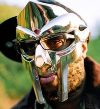 Medieval MF Doom Gladiator Mask Silver Finish in Steel Metal Mask - £51.63 GBP