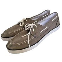 POLO by RALPH LAUREN Gray Grey Canvas Boat Shoes Size 17 - $99.99