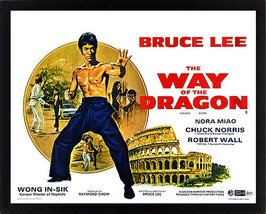 Bruce Lee Way of the Dragon Movie Poster Framed A+ Quality - £44.10 GBP