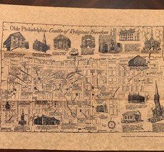 Olde Philadelphia: Historic Church Map Replica Document - £2.69 GBP