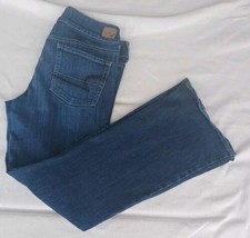 American Eagle Jeans Women 14 Medium Wash Mid Rise Boot Cut 34X30 Artist... - £22.94 GBP