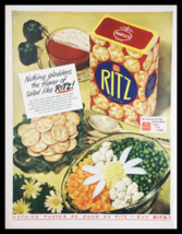 1947 Nabisco Ritz Biscuit Company Vintage Print Ad - $14.20