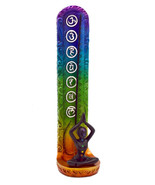 Yoga Goddess Seated Mountain Pose 7 Chakra Incense Burner 9.5&quot; H, Multic... - $37.74 CAD