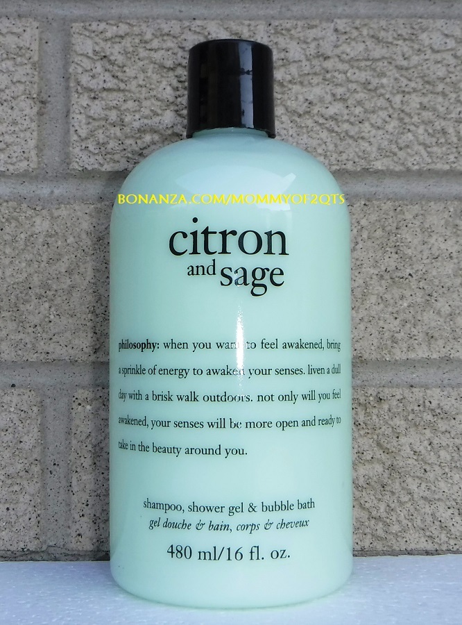 Philosophy Citron and Sage 3 in 1 Shampoo Shower Gel Bubble Bath 16 Oz Sealed - $20.00