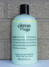 Philosophy Citron and Sage 3 in 1 Shampoo Shower Gel Bubble Bath 16 Oz Sealed - £15.98 GBP