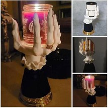 Halloween Candle Holder Ghost Witch Hand Shaped Resin - $24.98