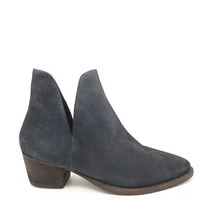 $148 nwd Free People navy Suede ankle Boots 9 CHARM double V booties 39.... - $35.63