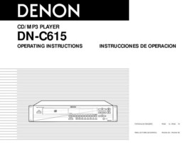 Denon DN-C615 CD Player Owners Manual - $22.24