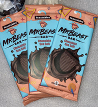 Mr Beast Feastables Milk Chocolate Sea Salt Bars Or A Variety Pack 1.24 oz 3 Pk - £13.55 GBP