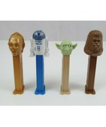 Vintage Lot of 4 Star Wars Pez Dispensers R2D2, Yoda, C3-PO, &amp; Chewbaccha - $17.58 CAD