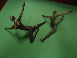 Great  Set of 2 Cast Iron Art Deco Female DANCERS Figures - £30.81 GBP