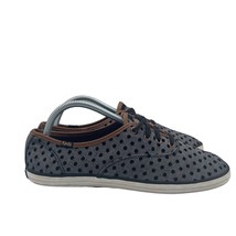 Keds Gray Black Polka Dot Low Lace Up Canvas Shoes Casual Womens 8.5 - £27.68 GBP