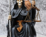 Ebros 9&quot; Tall Bone Mother Holy Death Black Tunic Robe Sitting On Throne ... - £35.65 GBP