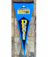 Denver Nuggets Pennant-NBA Basketball-Blue Yellow-33&quot; Felt Flag - €16,24 EUR