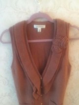 BANANA REPUBLIC Rust Colored ITALIAN YARN Wool Cashmere Blend Cardigan SZ S - £34.84 GBP