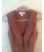 BANANA REPUBLIC Rust Colored ITALIAN YARN Wool Cashmere Blend Cardigan SZ S - £35.04 GBP