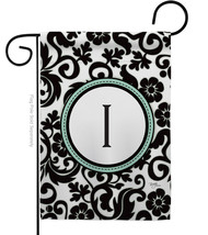 Damask I Initial Garden Flag Simply Beauty 13 X18.5 Double-Sided House Banner - $19.97