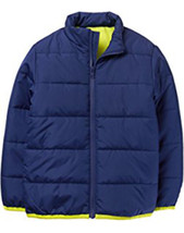 Crazy 8 Baby Boys Long Sleeve Zip Puffer Jacket Winter Fall Christmas Navy 6-12m - $18.61