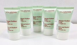 Clarins Pure and Radiant Cleanser Mask with Pink Clay  75ml (5 x 15ml) Sealed - $16.82