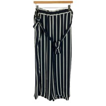 NWT Womens Size XL Ann Taylor LOFT Outlet Belted Wide Leg Striped Cropped Pants - £23.29 GBP
