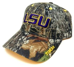 Lsu Louisiana State University Tigers Logo Mossy Oak Camo Adjustable Hat Cap Nwt - £13.62 GBP