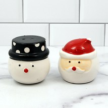 Frosty and Santa Winter Holiday Salt and Pepper Shakers - $9.49