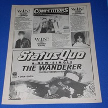 Status Quo No 1 Magazine Photo Clipping Vintage Oct 1984 UK Prince Billy... - £11.95 GBP