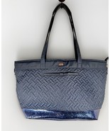 Lug Avion Navy Blue Convertible Tote Bag Quilted Overnighter Travel Glitter - £40.24 GBP