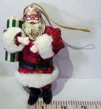 Vintage Santa  Paper  Mache 1980s Christmas Tree Ornament - $15.79