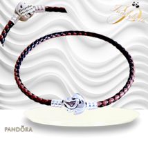 PANDORA Disney The Lion King Clasp Braided Leather Bracelet SIZE 19 US S... - $132,756.57 MXN