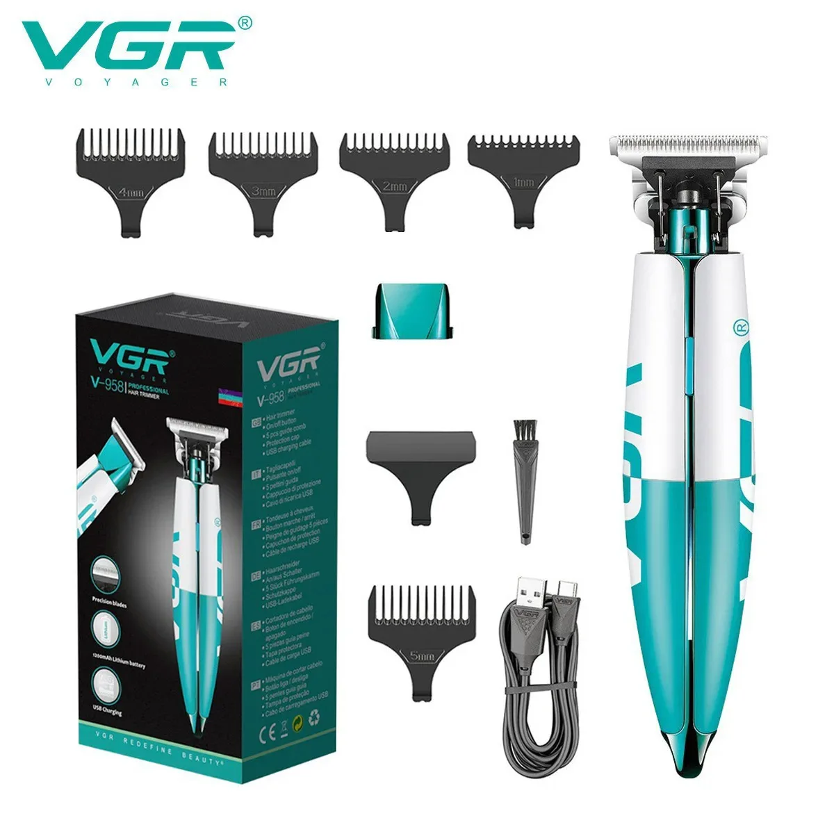 VGR Hair Trimmer Professional Hair Cutting Machine Electric Hair Clipper - £24.25 GBP+