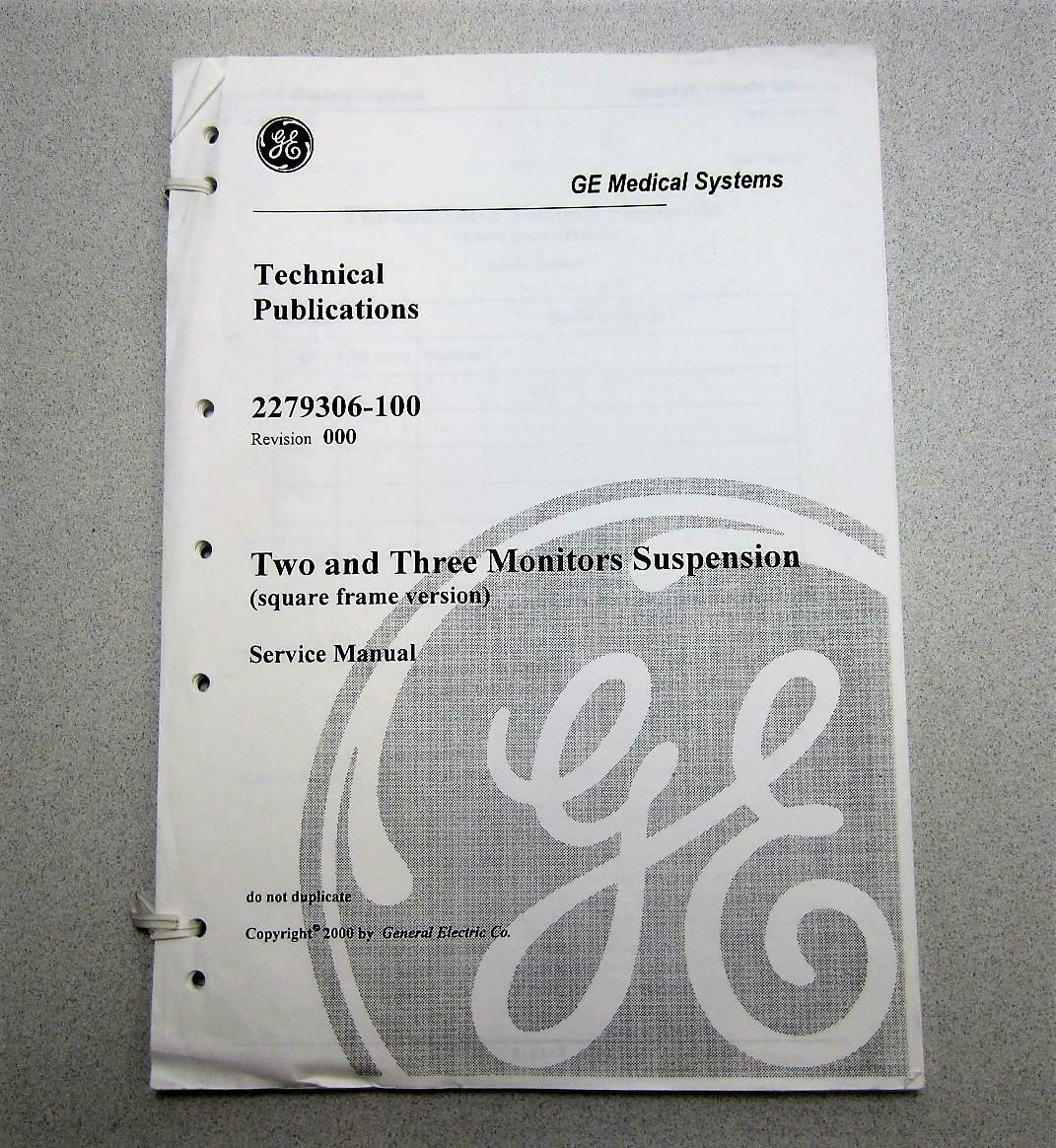 GE Medical 2279306-100 Two &amp; Three Monitors Suspension Manual - $17.83